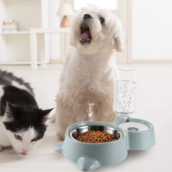 Double Pet Bowl Automatic Pet Double Bowl Cat Bowl Double Raised Cat Bowl For Carousel 1