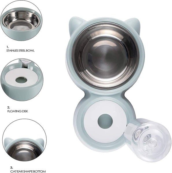 Double Pet Bowl Automatic Pet Double Bowl Cat Bowl Double Raised Cat Bowl For Carousel 2