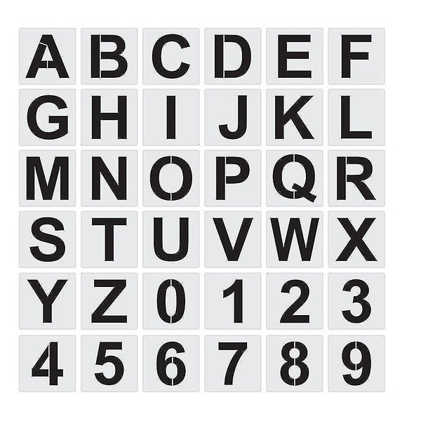 36pcs Reusable Alphabet Templates Letter Stencils For Painting Letter Number T Carousel 1