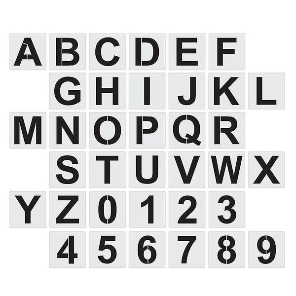 36pcs Reusable Alphabet Templates Letter Stencils For Painting Letter Number T Carousel 2