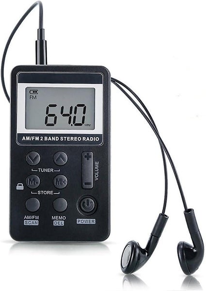 Mini Portable Pocket Am/fm Radio Receiver With Earphone Carousel 1