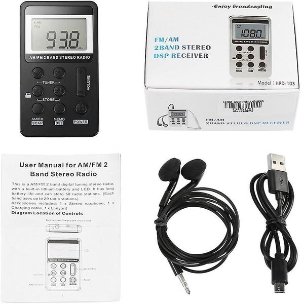 Mini Portable Pocket Am/fm Radio Receiver With Earphone Carousel 5