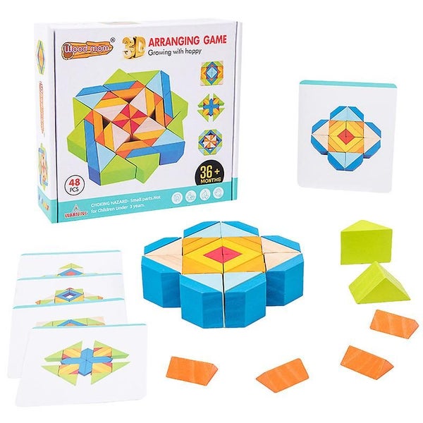 1 Set Building Block Toys Building Block Toys With Cards 3d Colorful 48pcs Bri Carousel 1