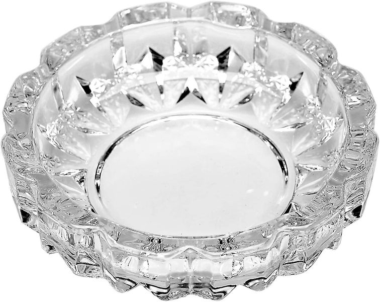 Green Apple Crystal Heavy Glass Ashtray For Indoor And Outdoor Decorative roun Carousel 1