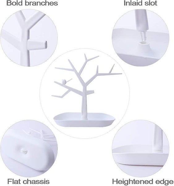 Jewelry Key Tray Hanging Key Organizer With Tree-shaped Holder Multifunctional Carousel 5