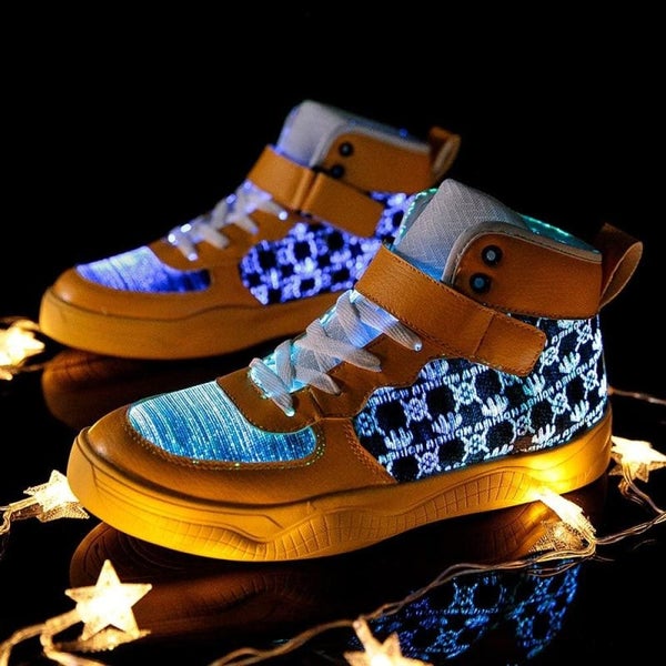 Nz Local Stock-fiber Optic Usb Rechargeable Glowing Sneakers Party Carousel 9