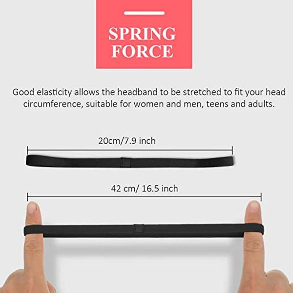 5 Pieces Thick Non-slip Elastic Sport Headbands Carousel 5