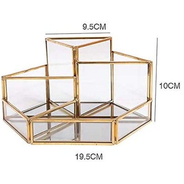 Makeup Organizer Tray Gold Beauty Organizer For Jewelry Brushes And Cosmetics Carousel 2