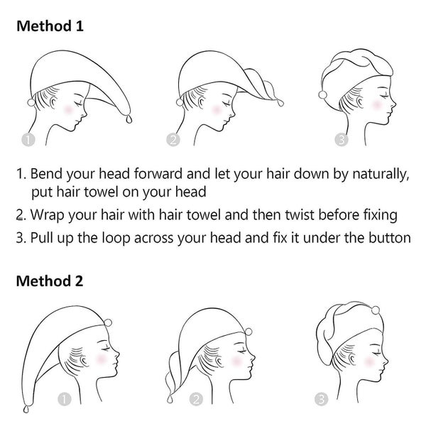 1pack Hair Towel Wrap For Women Quick Dry Soft Microfiber Hair Drying Towel Ba Carousel 2