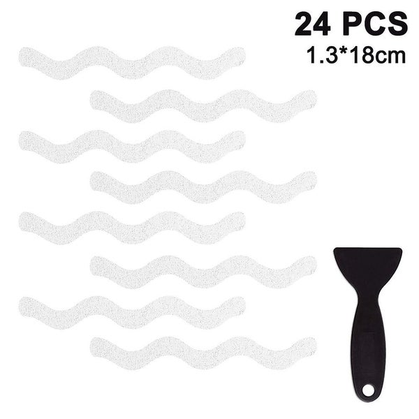 Non Slip Bath Stickers - Bathtub Anti-slip Strips For Safety Shower Treads Carousel 1