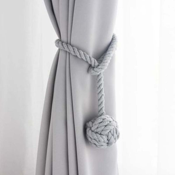 1 Pair Curtain Tiebacks Drapery Tie-backs Rope Handmade Holdbacks Home Office Carousel 2