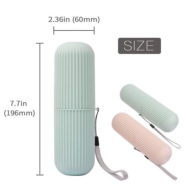 Travel Toothbrush Case And Carrier 2 Pack Portable Business Trips Wash Cup Hol Carousel 2