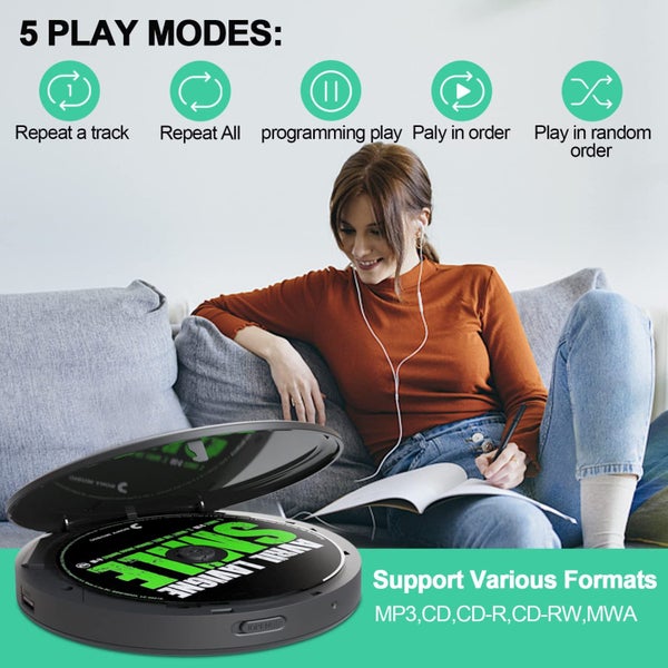 CD Player Portable Bluetooth CD Player Music Player MP3 Album Walkman Carousel 2