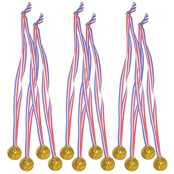12pcs Delicate Medals School Medal Toys Decorative Competition Medals Kids Sup Carousel 1