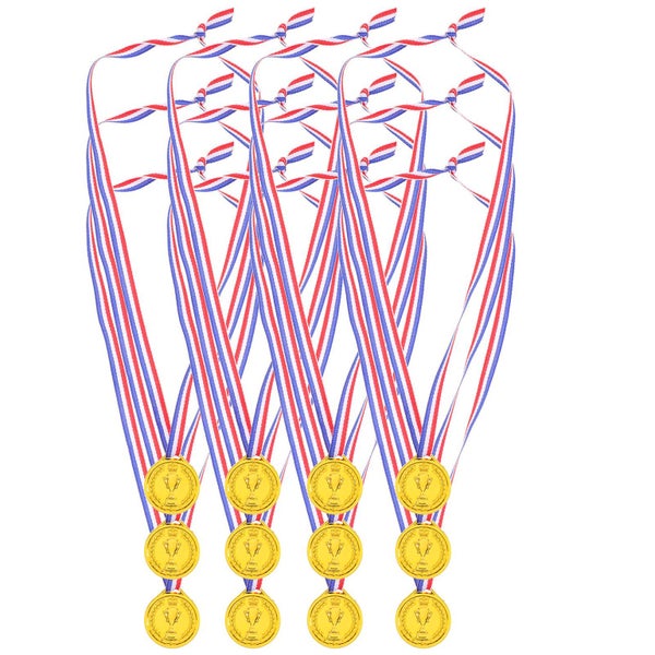 12pcs Delicate Medals School Medal Toys Decorative Competition Medals Kids Sup Carousel 2