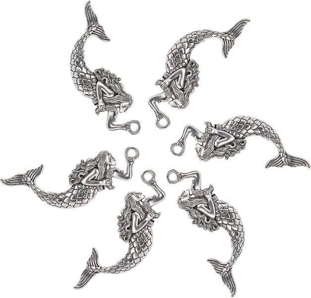 Mermaid Shower Curtain Hooks Rings Decorative Bath Room Accessories Set Carousel 4