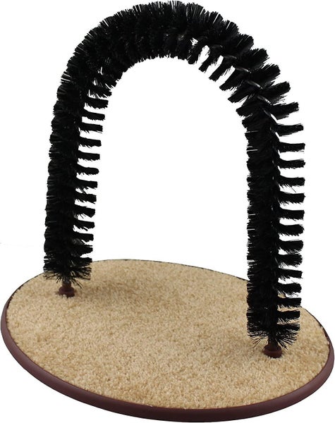 Perfect Cat Grooming Arch With Bag Of Catnip Self Scratcher And Massager Brush Carousel 2