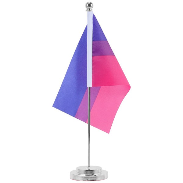 1 Set Homosexual Table Flag Rainbows Pride Table Desk Flag With Stand Base Tab Carousel 1