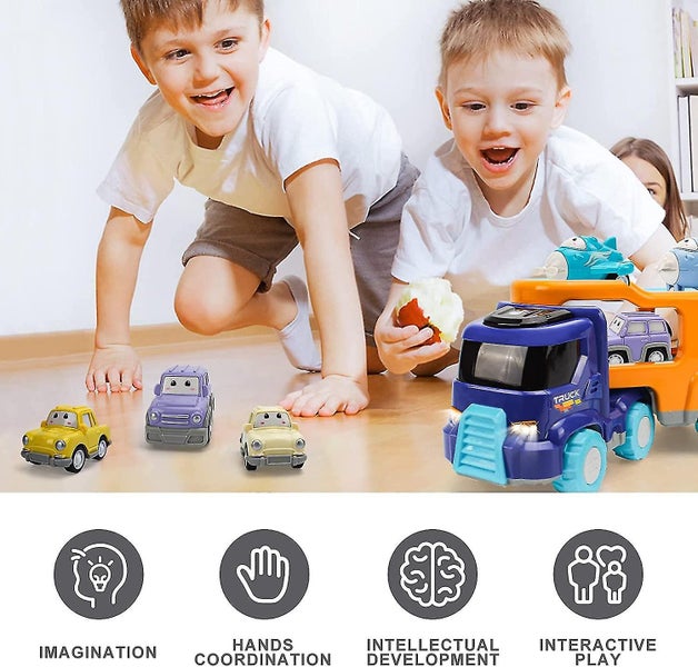 Truck Car Toys For Toddlers 7 In 1 Carrier Trucks For 3 4 5 6 Years Old Boys A Carousel 2