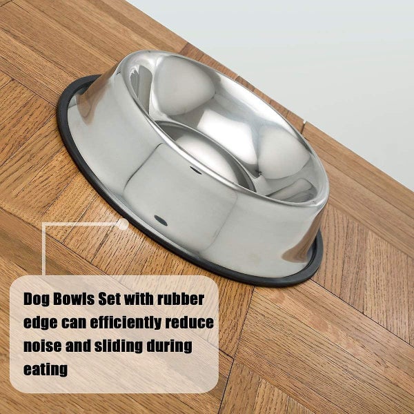 The 2-piece Stainless Steel Dog Bowl With Rubber Base Is The Perfect Choice Fo Carousel 2