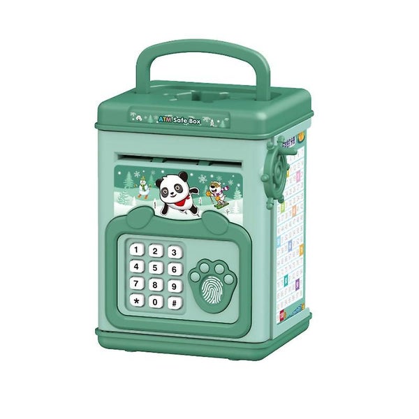 Fingerprint Induction Recognition Electric Piggy Bank Atm Children Cartoon Pas Carousel 1