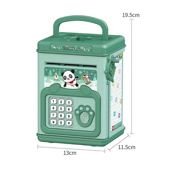 Fingerprint Induction Recognition Electric Piggy Bank Atm Children Cartoon Pas Carousel 2