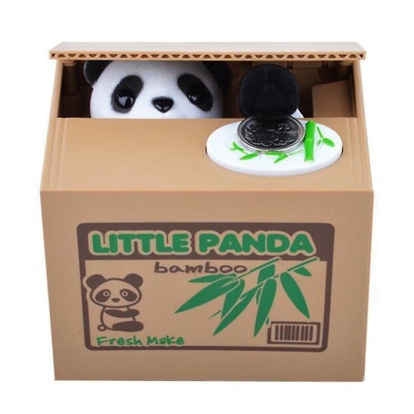 Panda Piggy Bank With Voice Piggy Bank Electric Piggy Bank Automatic Stealing Carousel 1