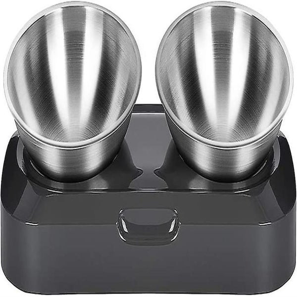 Tilted Cat Food Bowls Stainless Steel Elevated Stand 15 Slanted Raised Small D Carousel 1