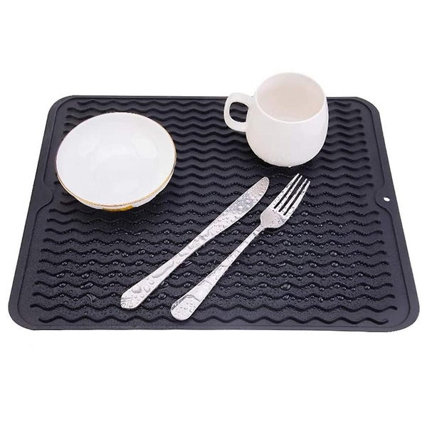 Silicone Drying Mat For Kitchen Counter ? Dishwasher-safe Silicone Dish Drying Carousel 2