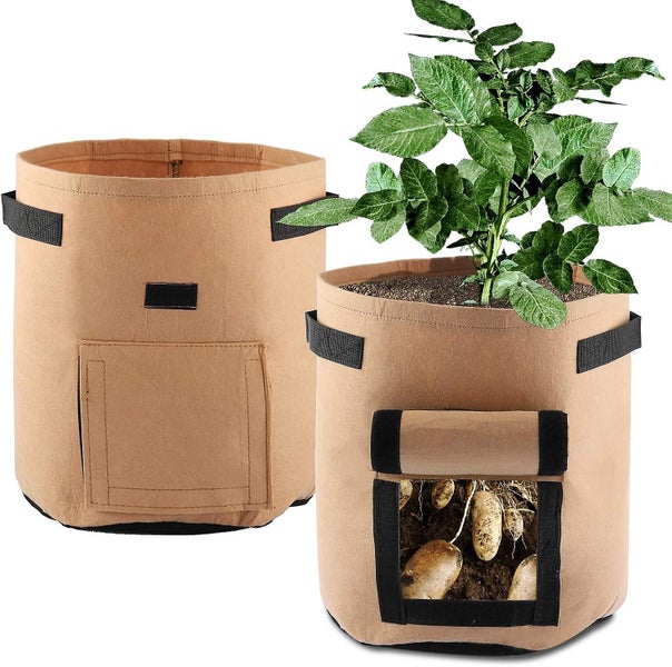 Non-woven Fabric Plant Bag 3-piece Potato Bag For Potatoes Vegetables Flowers Carousel 1