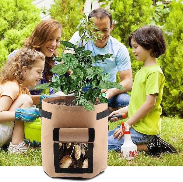 Non-woven Fabric Plant Bag 3-piece Potato Bag For Potatoes Vegetables Flowers Carousel 4