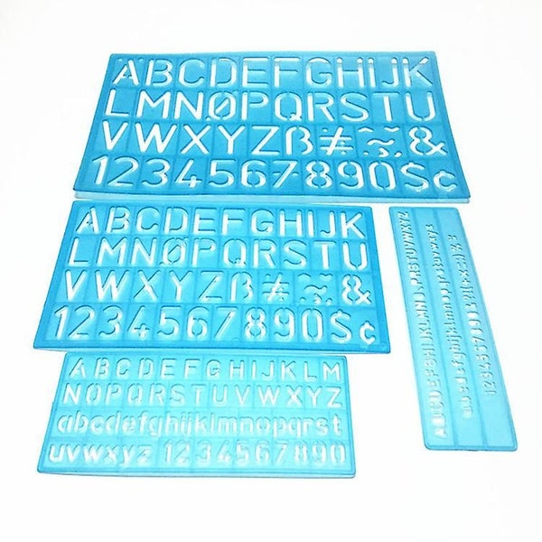 4 Pcs Alphabet Letter Stencil Number & Letter Stencil Reusable Digital Stencil Carousel 1