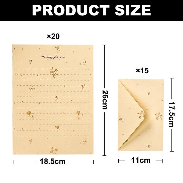 Greeting Card And Envelope Set - Writing Paper For Home Office Stationary - 20 Carousel 2
