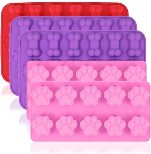 5pcs Dog Biscuit Baking Mold Dog Treats Silicone Mold Baking Mat Dog Biscuit M Carousel 1