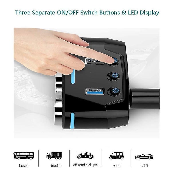 Car Charger Cigarette Lighter Shunt 3 Socket Car Charger Shunt Car Accessories Carousel 2
