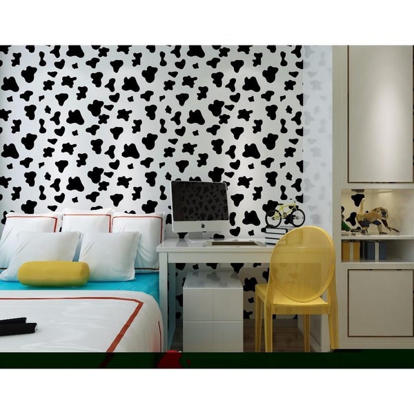 White Background with Different Small Black Pattern Wallpaper Carousel 1