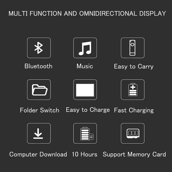 Ultra-thin Mp3 Player With Bluetooth Built-in Speaker Hifi Lossless Sound 16gb Carousel 2