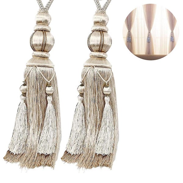 Tassels Curtain Tiebacks Home Decorative Window Drapery Ball Tassels Rope Hold Carousel 2