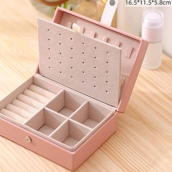 Small Travel Jewelry Box Organizer Portable Case For Earrings Rings And Neckla Carousel 3