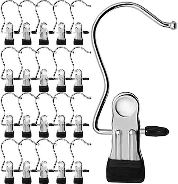 Portable Clothes Hook Metal Stainless Steel Hanging Clothespin Multipurpose Ro Carousel 1