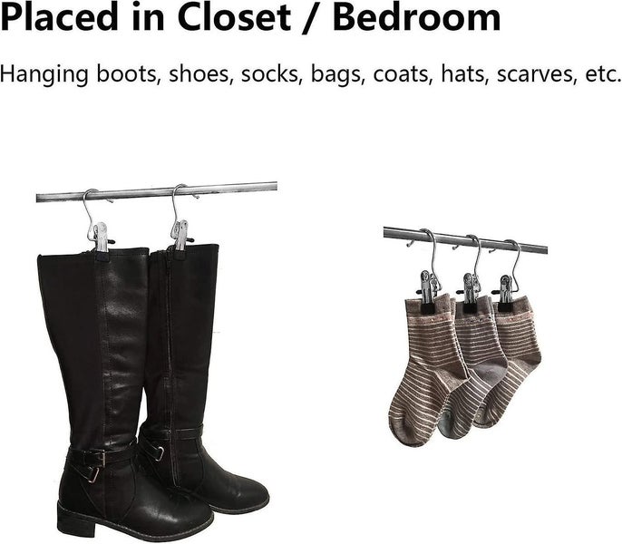 Portable Clothes Hook Metal Stainless Steel Hanging Clothespin Multipurpose Ro Carousel 2