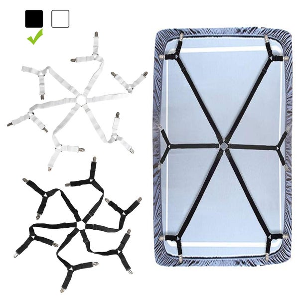 Adjustable Elastic Sheet Straps Heavy Duty Triangle Bed Sheet Clips For Secure Carousel 1