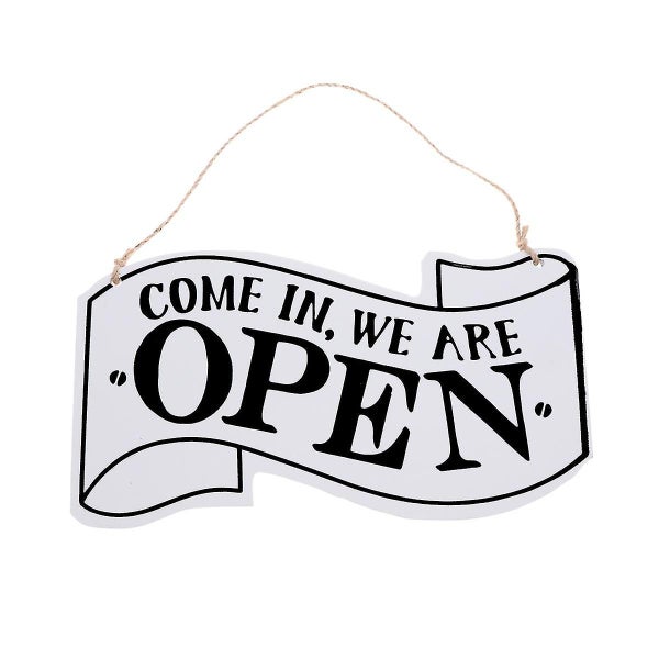 1 Pc Open And Closed Sign Hanging Double-sided Vintage European Style Door Orn Carousel 2