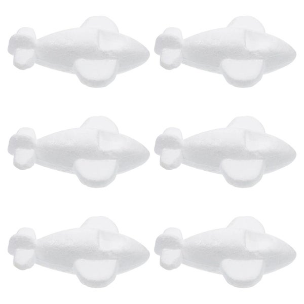6pcs Foam Plane Models Unfinished Plane Shape Art Crafts Kid Diy Plane Toys Carousel 1