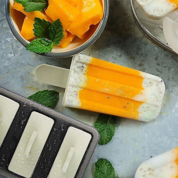 Mini-factory Popsicle Molds Ice Diy 4 Cell Popsicle Frozen Fruit Reusable Ice Carousel 2