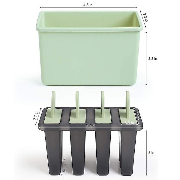 Mini-factory Popsicle Molds Ice Diy 4 Cell Popsicle Frozen Fruit Reusable Ice Carousel 5