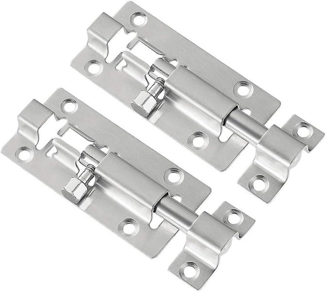 2 Pack Barrel Bolt Upgrade 3 Inches Slide Latch Lock Thickened Stainless Steel Carousel 1