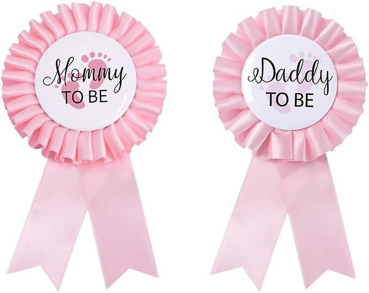 Daddy To Be Mom To Be Tinplate Badge Pin - Baby Shower Button New Dad Gifts Gen Carousel 1