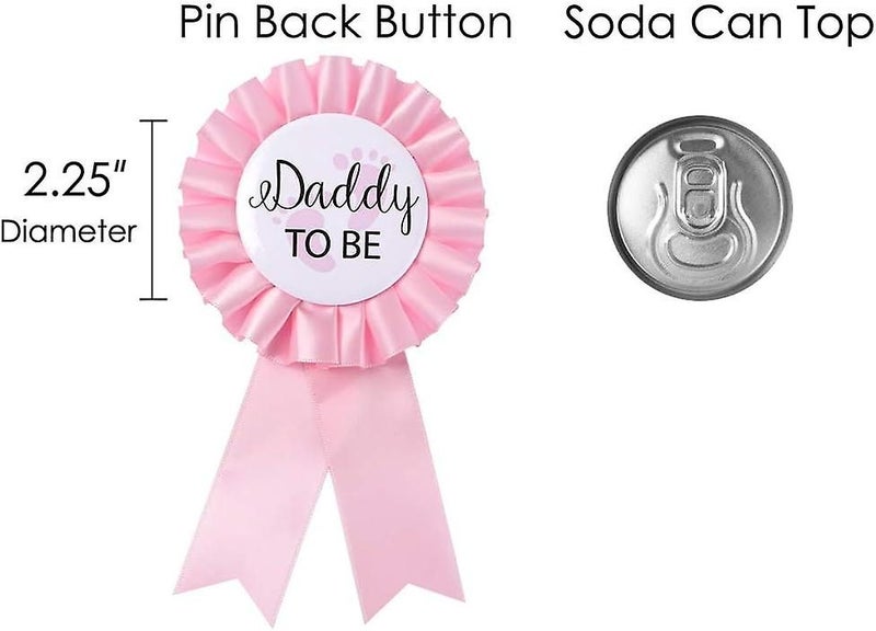 Daddy To Be Mom To Be Tinplate Badge Pin - Baby Shower Button New Dad Gifts Gen Carousel 2