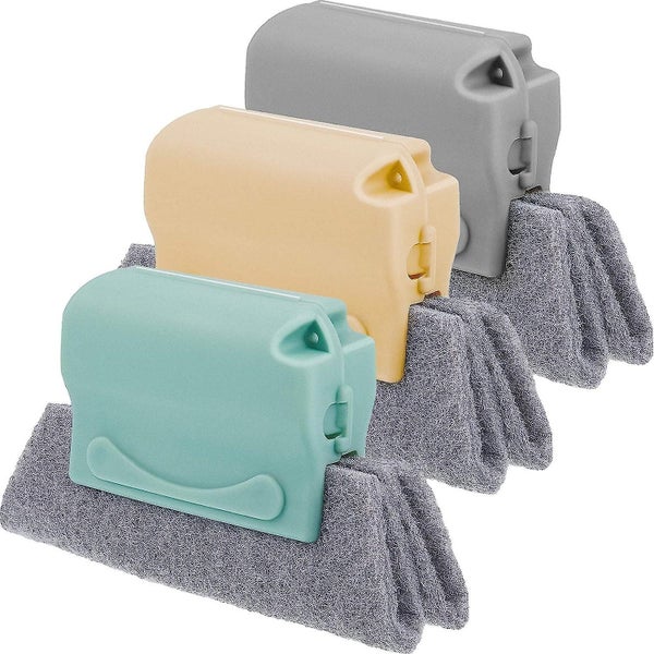 3pcs Window Gutter Cleaning Brush Green+grey+beige Carousel 1